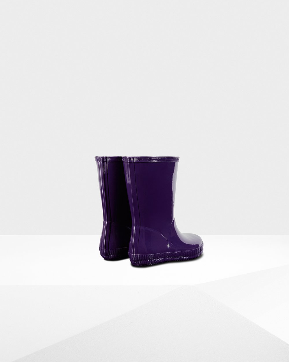 Kids Hunter Rain Boots Blue Purple - Original First Classic Gloss - 9076184-CD